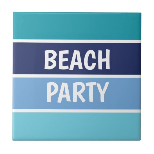 Blue Beach Party Fliese (Vorderseite)