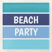 Blue Beach Party Glasuntersetzer (Vorderseite)