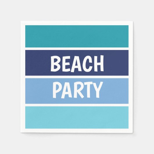 Blue Beach Party Serviette (Vorderseite)