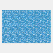 Blue Beach Pattern Geschenkpapier Set (Vorderseite 2)