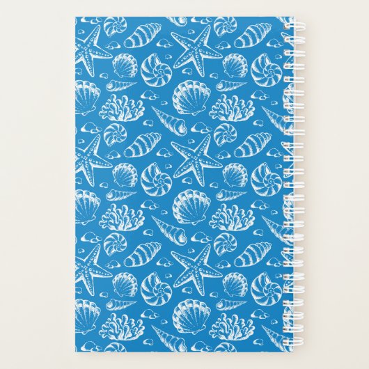 Blue Beach Pattern Planer (Rückseite)
