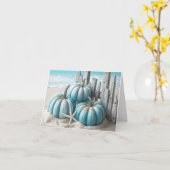 Blue Beach Pumpkins Note Card Karte (Gelbe Blume)