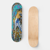 Blue Beach, River Water und Stone abstrakte Kunst Skateboard (Vorderseite)