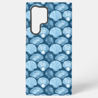 Blue Beach Seashell Pattern