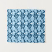 Blue Beach Seashell Pattern Wandteppich (Vorderseite (Horizontal))