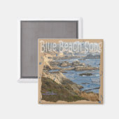 Blue Beach Song™ - Square Magnet (Vorderseite/Rückseite)
