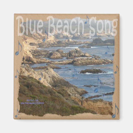 Blue Beach Song™ - Square Magnet (Vorne)