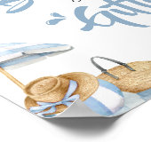 Blue Beach Summer Baby Duschbücher und Geschenke Poster (Ecke)