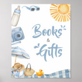 Blue Beach Summer Baby Duschbücher und Geschenke Poster (Vorne)