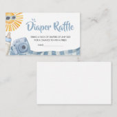 Blue Beach Summer Baby Duschdusche Windelwanne Begleitkarte (Vorne/Hinten)