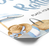 Blue Beach Summer Baby Duschdusche Windelwanne Poster (Ecke)