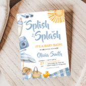 Blue Beach Summer Baby Dusche Einladung