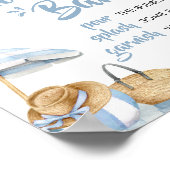 Blue Beach Summer Baby Dusche Mama Osa Bar Poster (Ecke)