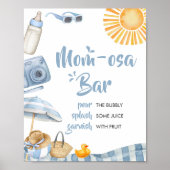 Blue Beach Summer Baby Dusche Mama Osa Bar Poster (Vorne)