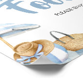 Blue Beach Summer Baby Dusche Nahrung Poster (Ecke)