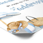 Blue Beach Summer Baby Shower Envelope Poster (Ecke)