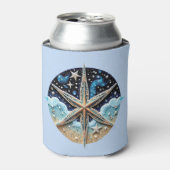 Blue Beach Themed Can Cooler Dosenkühler (Kanne Vorderseite)