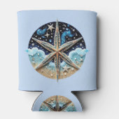 Blue Beach Themed Can Cooler Dosenkühler (Rückseite)
