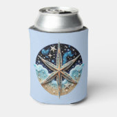 Blue Beach Themed Can Cooler Dosenkühler (Kanne Rückseite)