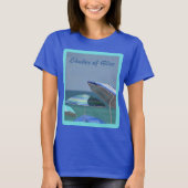 Blue Beach Umbrellas Fotografisch T-Shirt (Vorderseite)