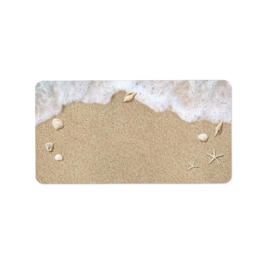 Blue Beach Waves Bat Mitzvah Address Labels Adressaufkleber (Vorne)