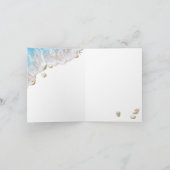 Blue Beach Waves Bat Mitzvah Dankeschön Karte (Innenseite)