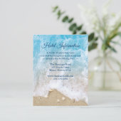 Blue Beach Waves Bat Mitzvah Hotelinformationen Einladung (Stehend Vorderseite)