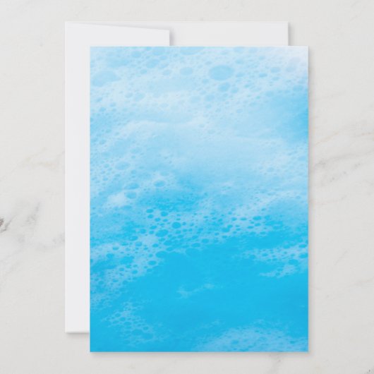 Blue Beach Waves Bat Mitzvah Save the Date Einladung (Rückseite)