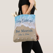 Blue Beach Waves Bat Mitzvah Tote Bag Tasche (Von Nahem)