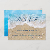 Blue Beach Waves Bat Mitzvah UAWG RSVP Karte (Vorne/Hinten)