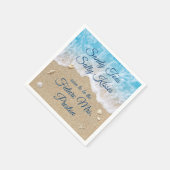 Blue Beach Waves Brautparty Napkin Serviette (Ecke)