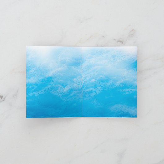 Blue Beach Waves Danke Ihrer Karte (Innenseite)