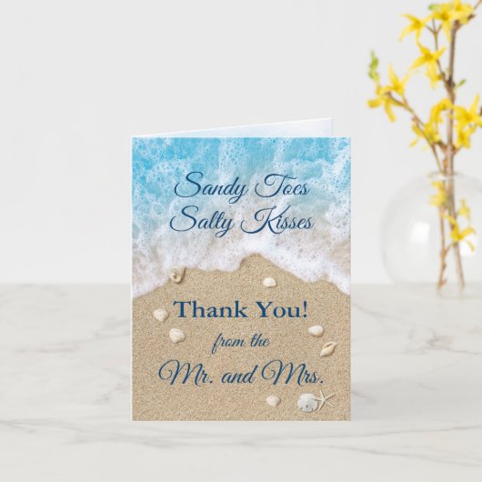 Blue Beach Waves Danke Ihrer Karte (Gelbe Blume)