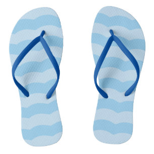 Blue Beach Waves Flip Flops Badesandalen
