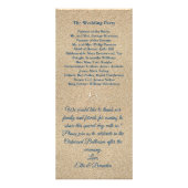 Blue Beach Waves Hochzeitsprogramm 2 Werbekarte (Hinten)