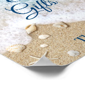 Blue Beach Waves Karten und Geschenkposter Poster (Ecke)