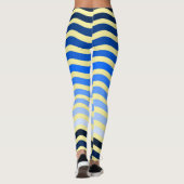 Blue Beach Waves Leggings (Rückseite)