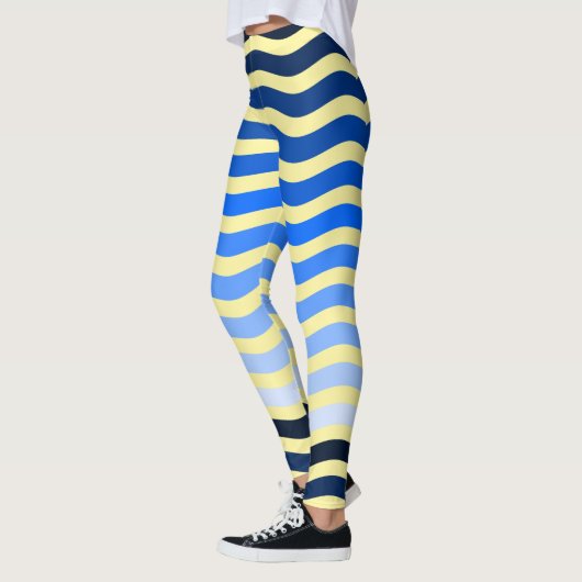 Blue Beach Waves Leggings (Links)