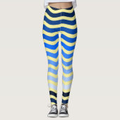 Blue Beach Waves Leggings (Vorderseite)