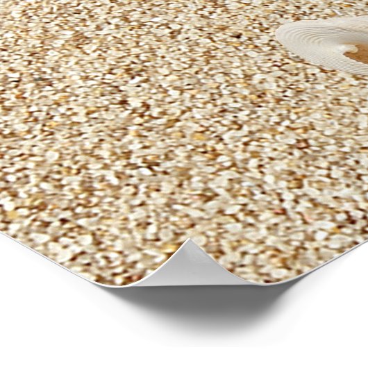 Blue Beach Waves Probe Abendessen Poster (Ecke)