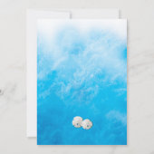 Blue Beach Waves Sandy Toes Couple Dusche Einladung (Rückseite)