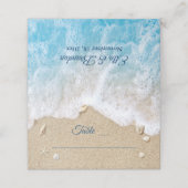 Blue Beach Waves Sandy Toes Salty Kisses geklappt Platzkarte (Außenseite Aufgefaltet)