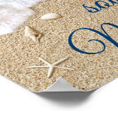 Blue Beach Waves Sandy Toes Salty Kisses Poster (Ecke)
