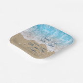 Blue Beach Waves Sandy Toes Square Papierplatte Pappteller (Gewinkelt)
