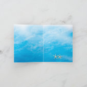 Blue Beach Waves & Starfish Danke Ihrer Karte (Innenseite)