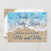 Blue Beach Waves UAWG Postcard Einladungspostkarte (Vorne/Hinten)