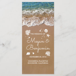 Blue Beach Waves und Sand Hochzeitsprogramme Programm
