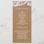 Blue Beach Waves und Sand Hochzeitsprogramme Programm (Rückseite)