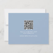 Blue Beach Wedding Event Details with QR Code Einladung (Rückseite)