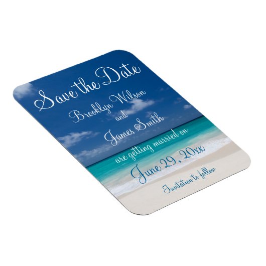 Blue Beach Wedding rettet das Date Magnet (Rechte Seite)